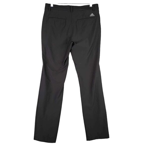 Adidas Golf Pants Chino Straight Leg Flat Front Mens Size 30x32 Black - Picture 3 of 11
